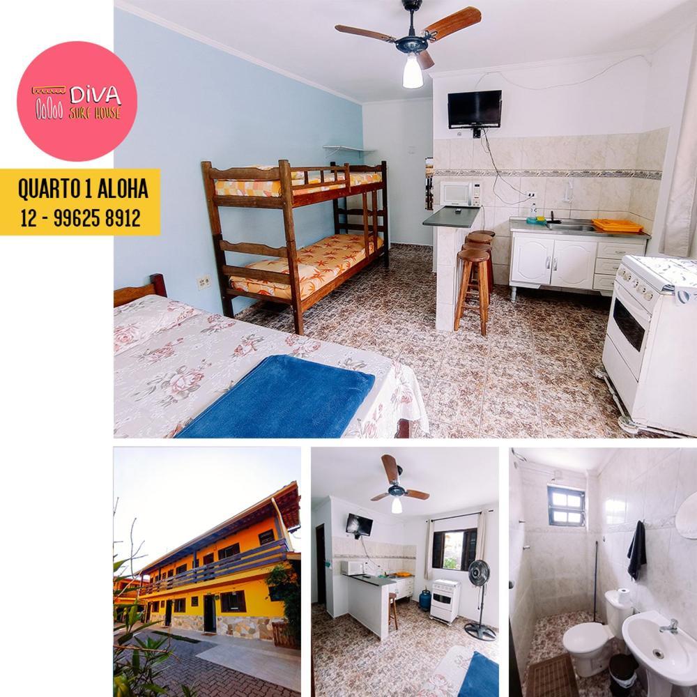 Diva Surf Quartos Ubatuba Exterior foto